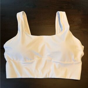 Gymshark Longline White Sports Bra (M)
